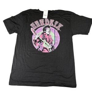 Jimi‎ Hendrix Graphic T Shirt Mens Large Black Band Tee Mad Engine NWT